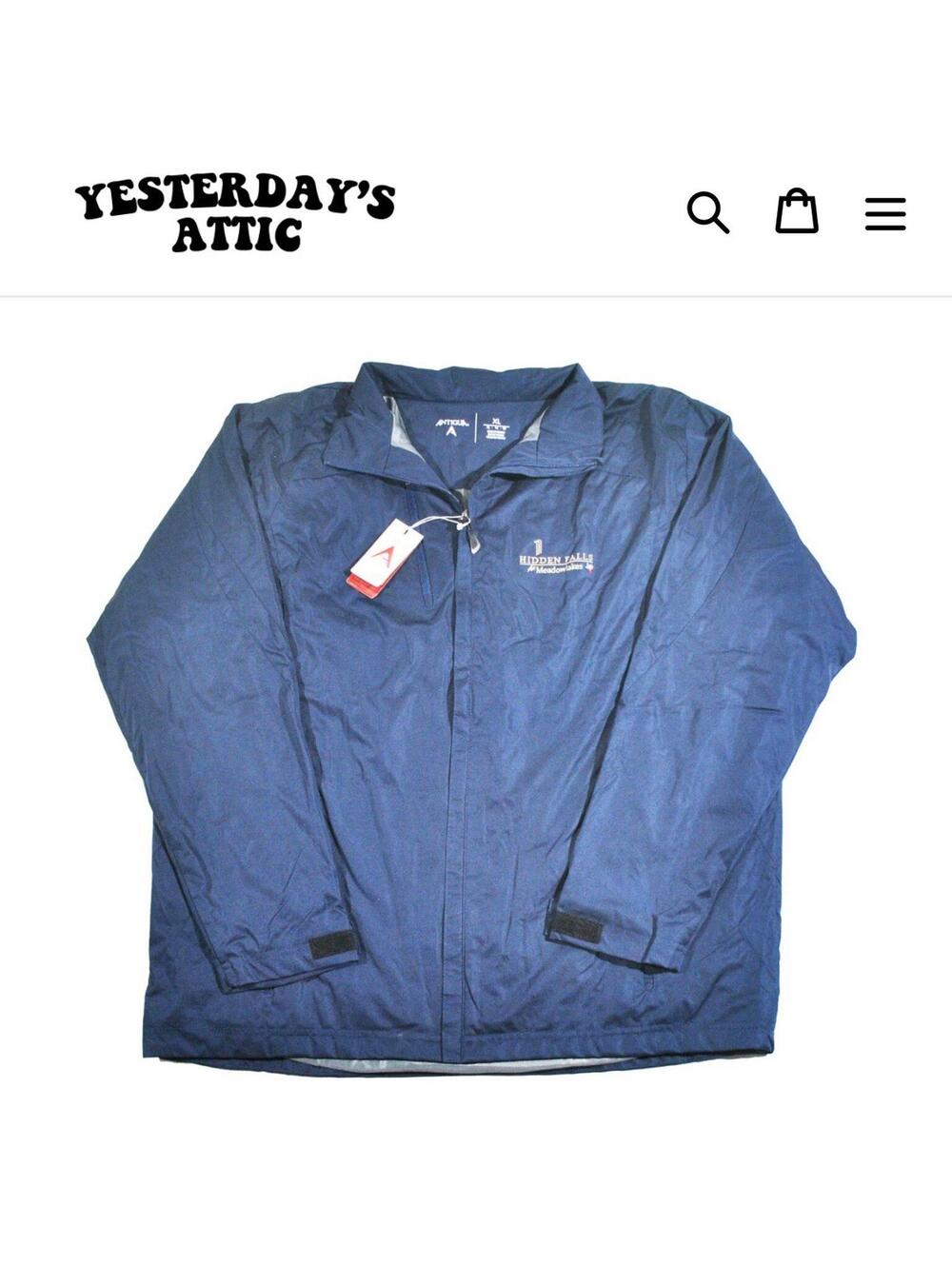 Hidden Falls at Meadowlakes Golf Course Blue Zip Texas Jacket Size X-Large